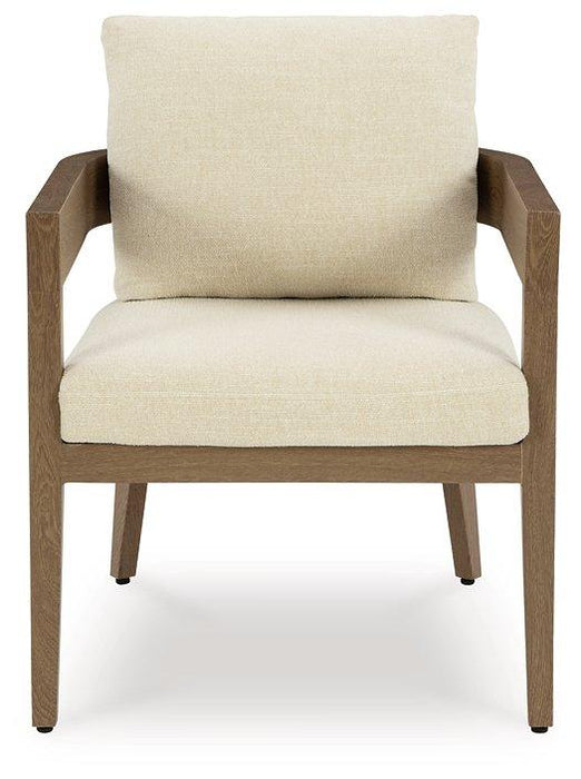 Serene Bay Outdoor Dining Arm Chair with Cushion (Set of 2) - Zara Furniture (Kissimmee,FL)