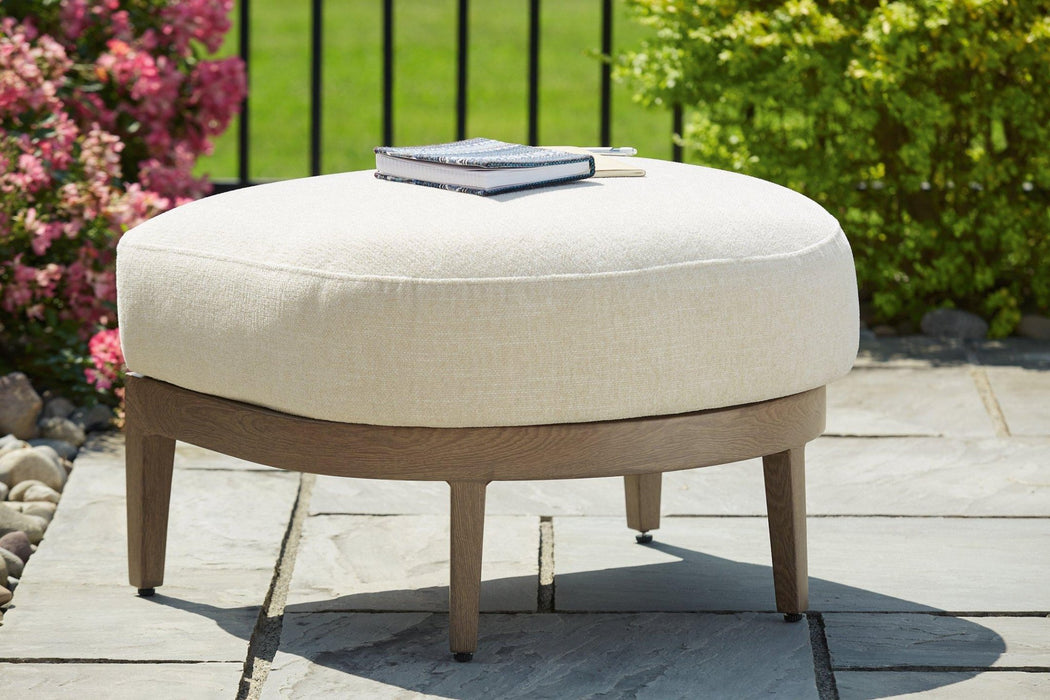 Serene Bay Outdoor Ottoman with Cushion - Zara Furniture (Kissimmee,FL)