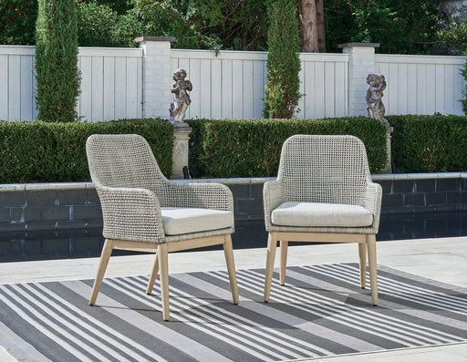 Seton Creek Outdoor Dining Arm Chair (Set of 2) - Zara Furniture (Kissimmee,FL)