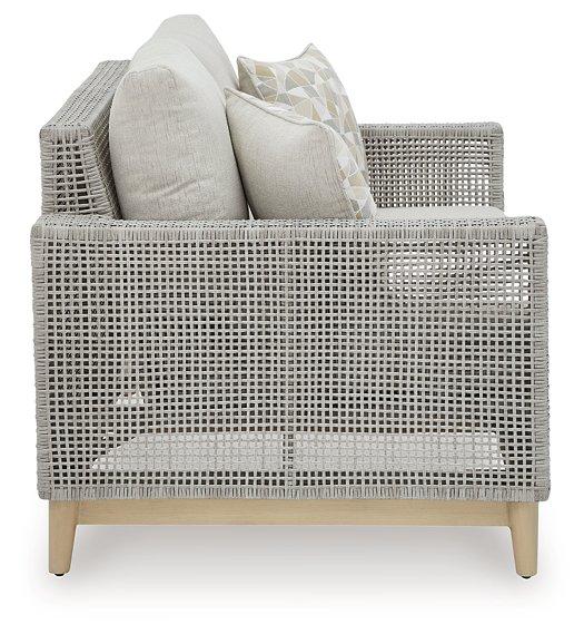 Seton Creek Outdoor Loveseat with Cushion - Zara Furniture (Kissimmee,FL)