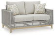 Seton Creek Outdoor Loveseat with Cushion - Zara Furniture (Kissimmee,FL)
