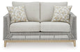 Seton Creek Outdoor Loveseat with Cushion - Zara Furniture (Kissimmee,FL)