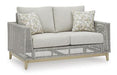 Seton Creek Outdoor Loveseat with Cushion - Zara Furniture (Kissimmee,FL)