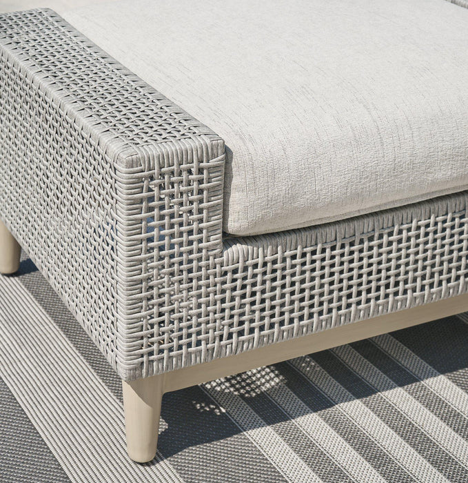 Seton Creek Outdoor Ottoman with Cushion - Zara Furniture (Kissimmee,FL)