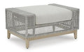 Seton Creek Outdoor Ottoman with Cushion - Zara Furniture (Kissimmee,FL)