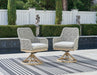 Seton Creek Outdoor Swivel Dining Chair (Set of 2) - Zara Furniture (Kissimmee,FL)