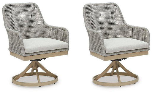 Seton Creek Outdoor Swivel Dining Chair (Set of 2) - Zara Furniture (Kissimmee,FL)
