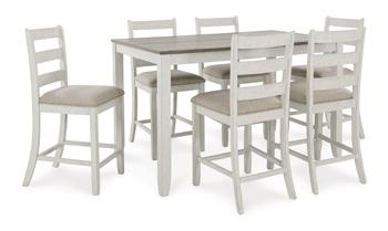 Skempton Counter Height Dining Table and Bar Stools (Set of 7) - Zara Furniture (Kissimmee,FL)