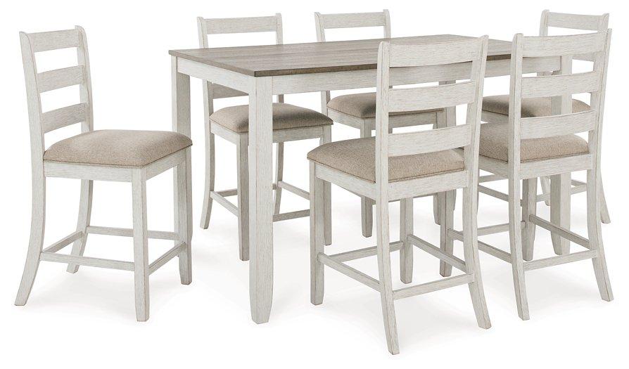 Skempton Counter Height Dining Table and Bar Stools (Set of 7) - Zara Furniture (Kissimmee,FL)
