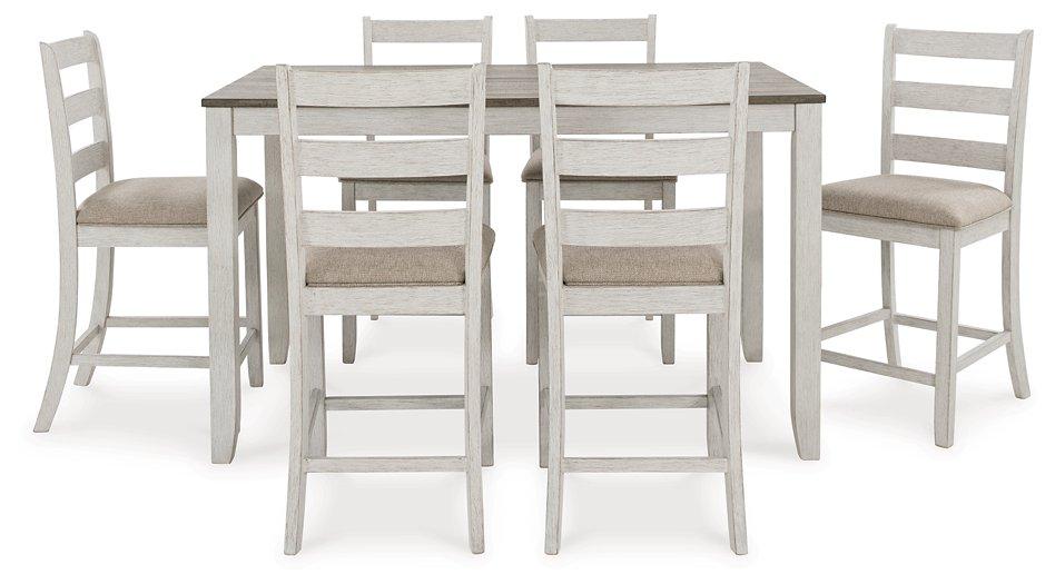 Skempton Counter Height Dining Table and Bar Stools (Set of 7) - Zara Furniture (Kissimmee,FL)