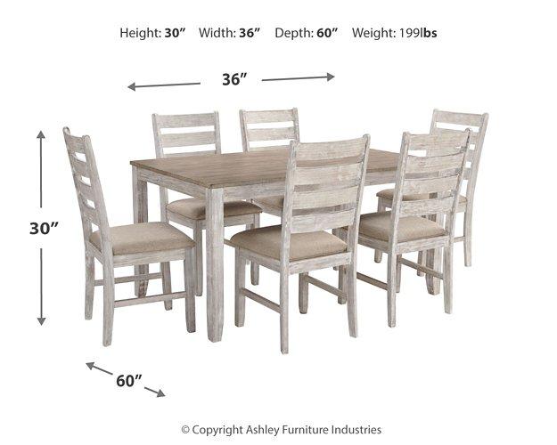 Skempton Dining Table and Chairs (Set of 7) - Zara Furniture (Kissimmee,FL)