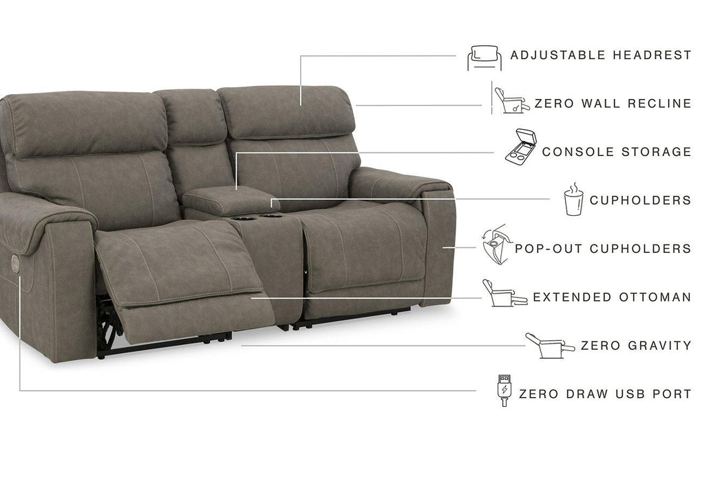 Starbot 3 - Piece Power Reclining Loveseat with Console - Zara Furniture (Kissimmee,FL)