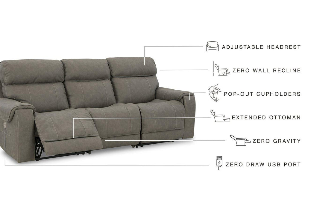 Starbot 3 - Piece Power Reclining Sofa - Zara Furniture (Kissimmee,FL)