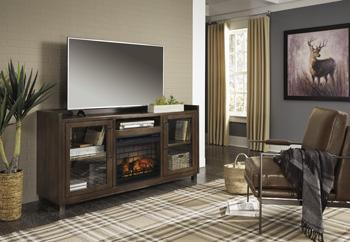 Starmore 70" TV Stand with Electric Fireplace - Zara Furniture (Kissimmee,FL)