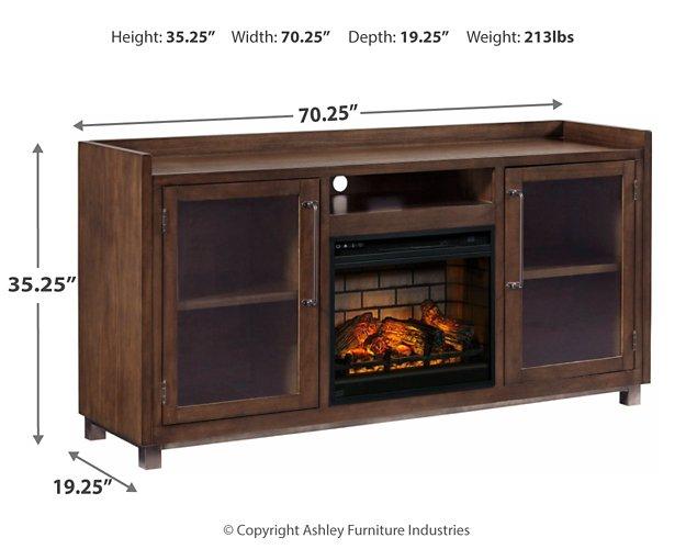 Starmore 70" TV Stand with Electric Fireplace - Zara Furniture (Kissimmee,FL)
