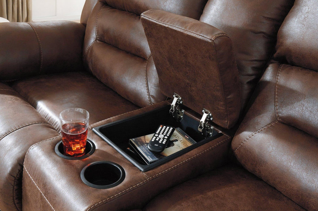 Stoneland Power Reclining Loveseat with Console - Zara Furniture (Kissimmee,FL)