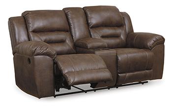 Stoneland Reclining Loveseat with Console - Zara Furniture (Kissimmee,FL)