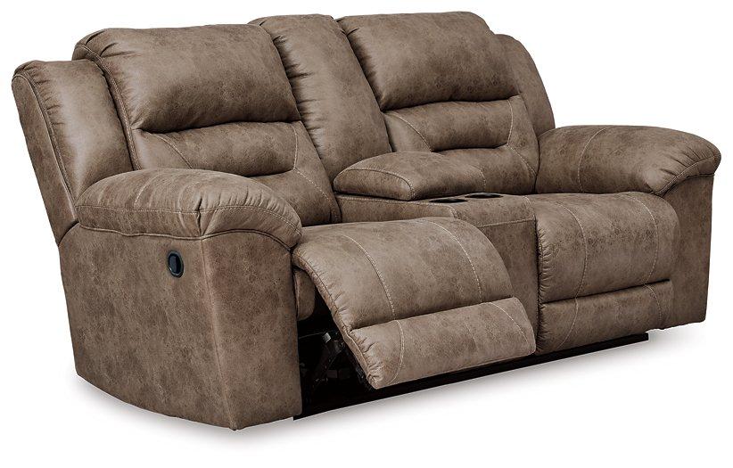 Stoneland Reclining Loveseat with Console - Zara Furniture (Kissimmee,FL)