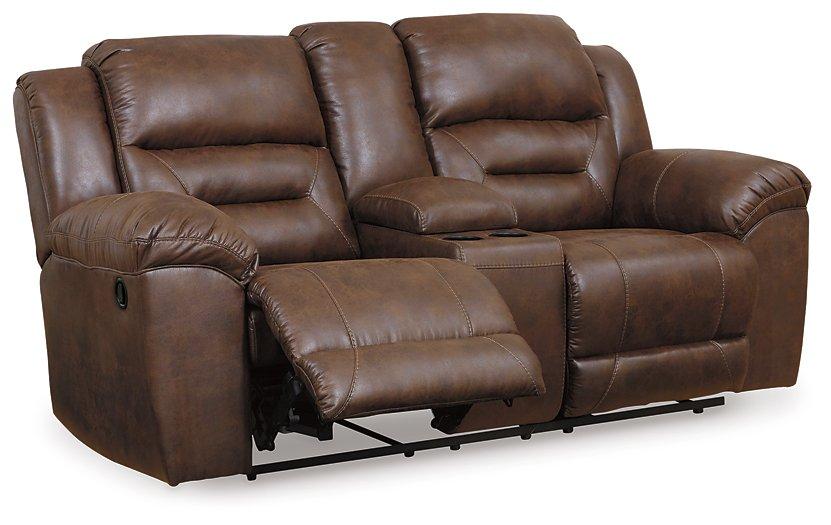 Stoneland Reclining Loveseat with Console - Zara Furniture (Kissimmee,FL)