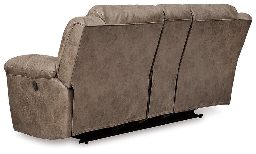 Stoneland Reclining Loveseat with Console - Zara Furniture (Kissimmee,FL)