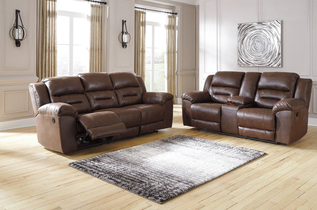 Stoneland Reclining Loveseat with Console - Zara Furniture (Kissimmee,FL)