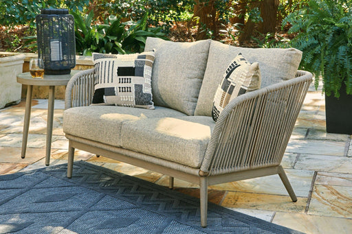 Swiss Valley Outdoor Loveseat with Cushion - Zara Furniture (Kissimmee,FL)
