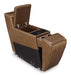 Temmpton Dual Power Leather Reclining Modular Loveseat with Console - Zara Furniture (Kissimmee,FL)