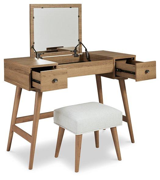 Thadamere Vanity with Stool - Zara Furniture (Kissimmee,FL)