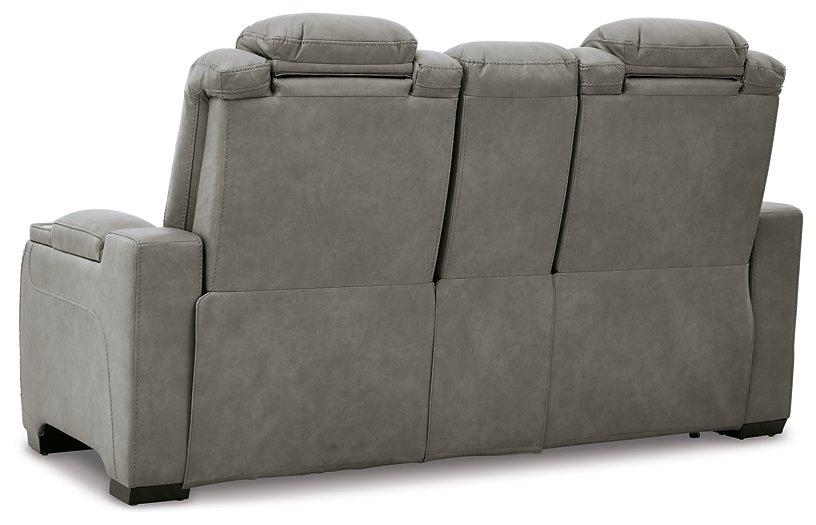 The Man - Den Power Reclining Loveseat with Console - Zara Furniture (Kissimmee,FL)