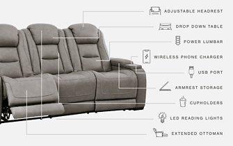 The Man - Den Power Reclining Sofa - Zara Furniture (Kissimmee,FL)