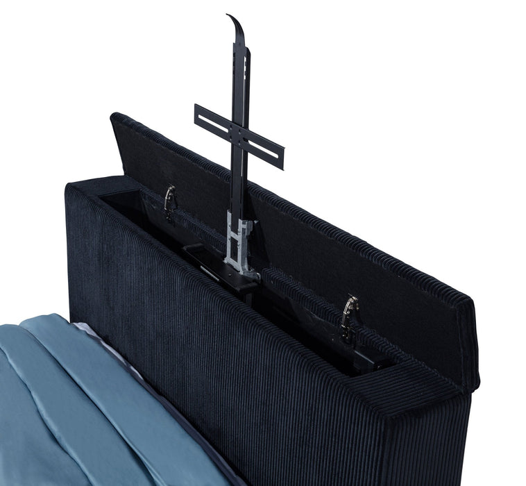 Tisdall Wingback TV Bed with Flame Visualizer