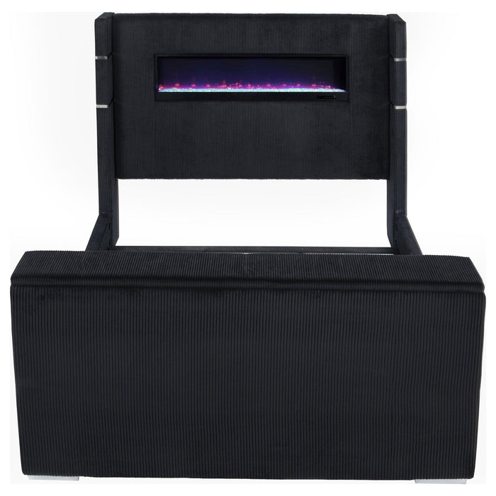 Tisdall Wingback TV Bed with Flame Visualizer