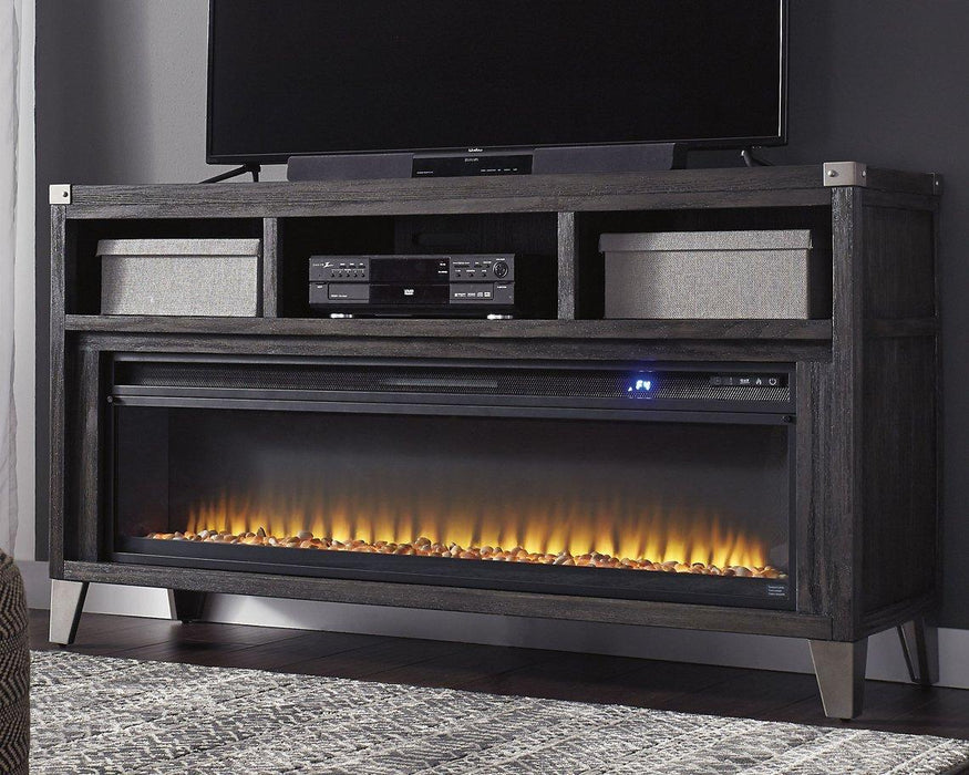 Todoe 65" TV Stand with Electric Fireplace - Zara Furniture (Kissimmee,FL)