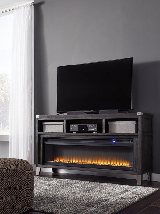 Todoe 65" TV Stand with Electric Fireplace - Zara Furniture (Kissimmee,FL)