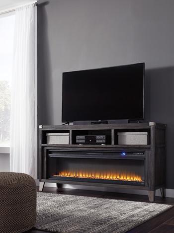 Todoe 65" TV Stand with Electric Fireplace - Zara Furniture (Kissimmee,FL)