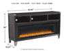 Todoe 65" TV Stand with Electric Fireplace - Zara Furniture (Kissimmee,FL)