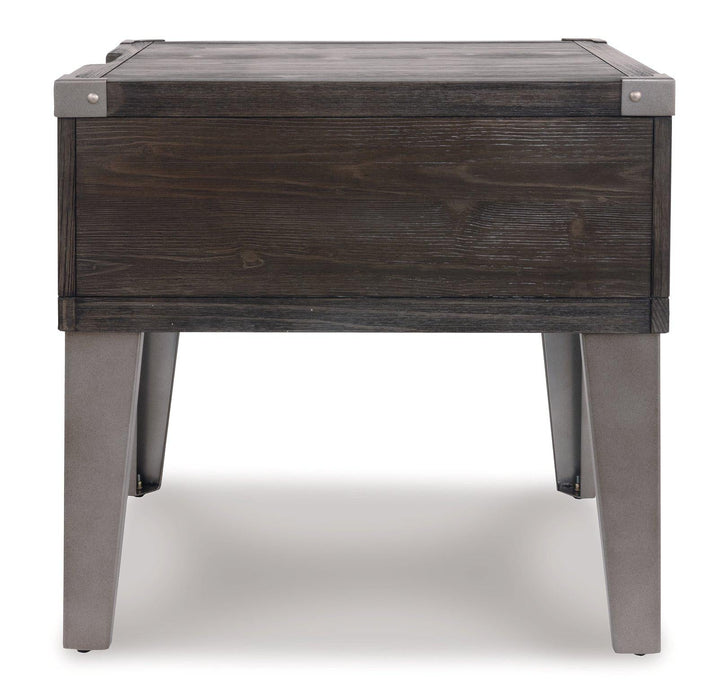Todoe End Table with USB Ports & Outlets - Zara Furniture (Kissimmee,FL)