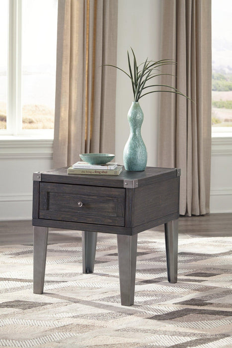 Todoe End Table with USB Ports & Outlets - Zara Furniture (Kissimmee,FL)