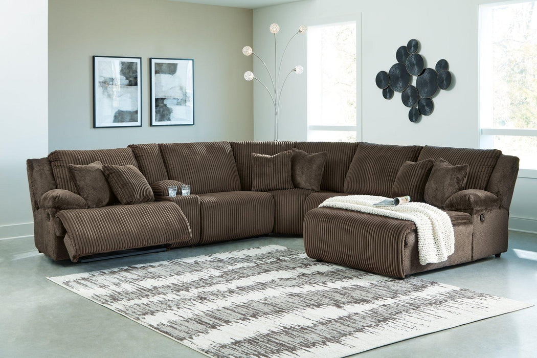 Top Tier Reclining Sectional with Chaise - Zara Furniture (Kissimmee,FL)