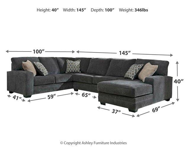Tracling 3 - Piece Sectional with Chaise - Zara Furniture (Kissimmee,FL)