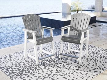 Transville Outdoor Counter Height Bar Stool (Set of 2) - Zara Furniture (Kissimmee,FL)