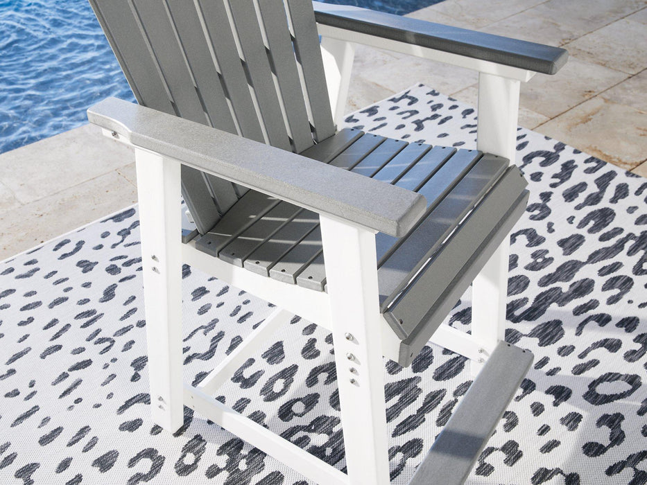 Transville Outdoor Counter Height Bar Stool (Set of 2) - Zara Furniture (Kissimmee,FL)