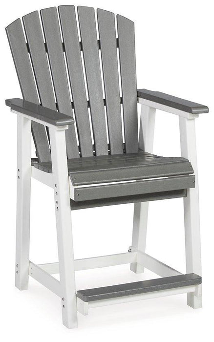 Transville Outdoor Counter Height Bar Stool (Set of 2) - Zara Furniture (Kissimmee,FL)