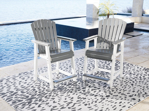 Transville Outdoor Counter Height Bar Stool (Set of 2) - Zara Furniture (Kissimmee,FL)