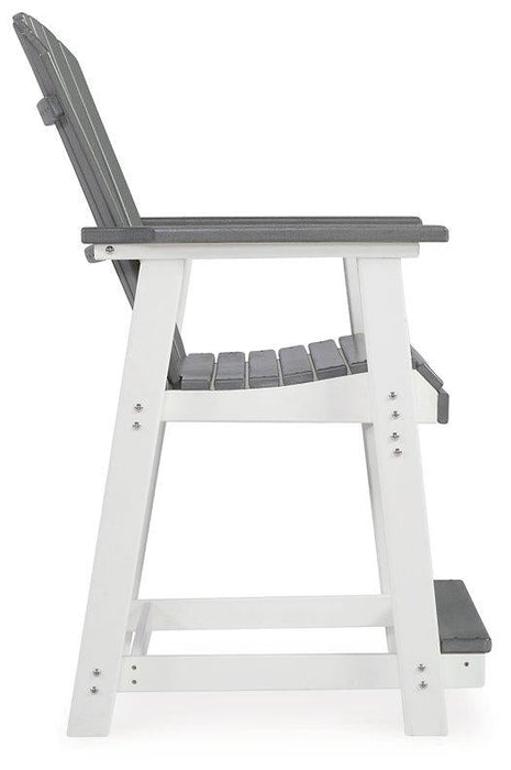 Transville Outdoor Counter Height Bar Stool (Set of 2) - Zara Furniture (Kissimmee,FL)