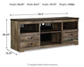 Trinell 4 - Piece Entertainment Center with Electric Fireplace - Zara Furniture (Kissimmee,FL)