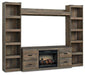 Trinell 4 - Piece Entertainment Center with Electric Fireplace - Zara Furniture (Kissimmee,FL)