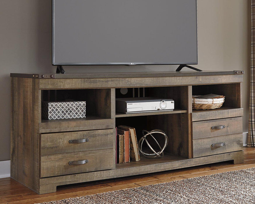 Trinell 4 - Piece Entertainment Center with Electric Fireplace - Zara Furniture (Kissimmee,FL)