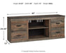 Trinell 4 - Piece Entertainment Center with Electric Fireplace - Zara Furniture (Kissimmee,FL)