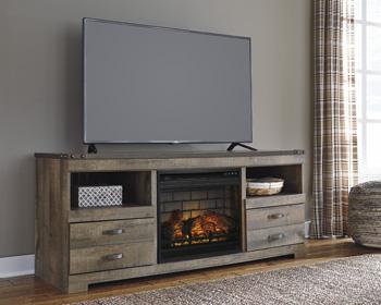 Trinell 63" TV Stand with Electric Fireplace - Zara Furniture (Kissimmee,FL)
